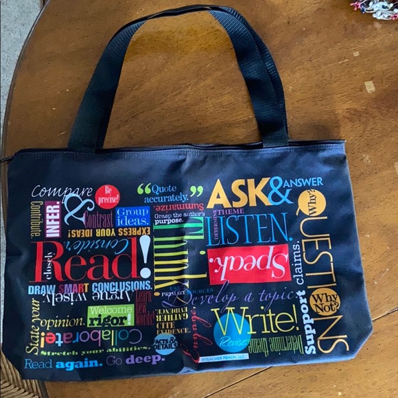 Reading Teacher Nylon Tote - Picture 3 of 9